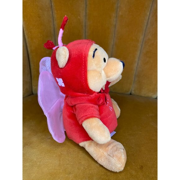 DISNEY FIREFLY POOH - Mini Bean Bag - 8" - NWT - Love Bug Pooh Plush - 2000 - Picture 4 of 8